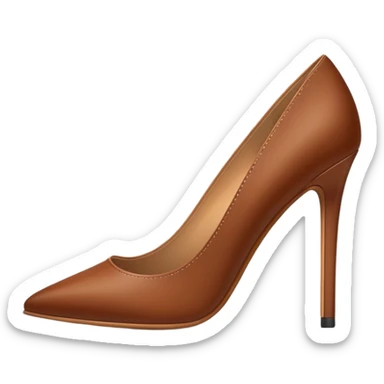 Brown heel sticker