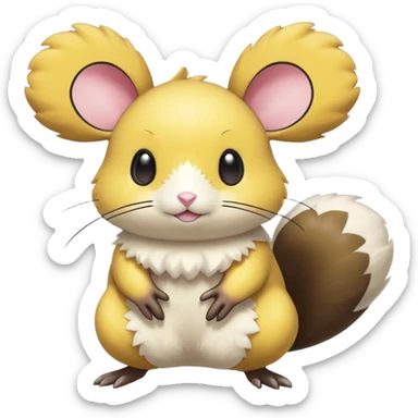Dedenne-Emolga-Pachirisu-Cacomistl-Fakemon-hybrid-creature (full body) sticker