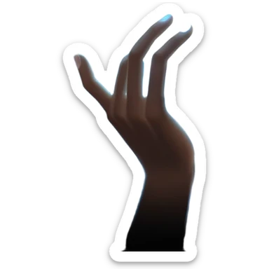 shadow magic swirling around a hand, mysterious anime power sticker