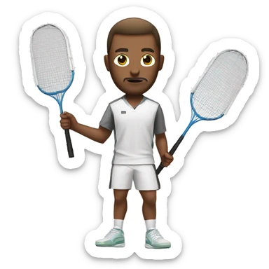 badminton player like a jedi sticker