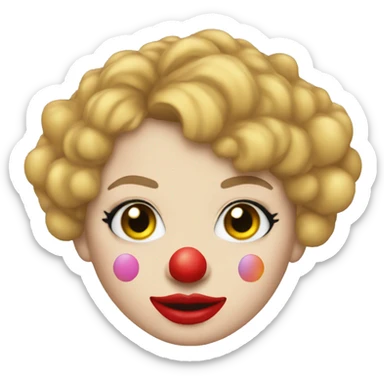 taylor swift fan wearing clown makeup sticker