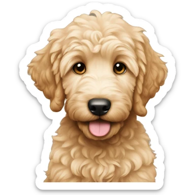 Golden doodle puppy sticker