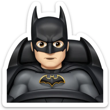 Batman dans sa batmobile mais il est bourre  sticker