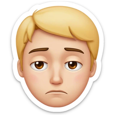 Sad disappointed face sticker