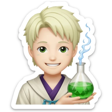 Senku ishigami with potion sticker