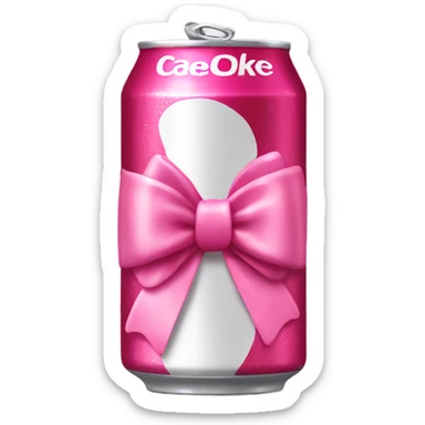 Pink Diet Coke can with pink bow sticker