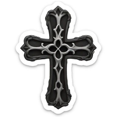 Gothic cross sticker