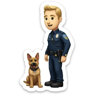 Police dog handler  sticker
