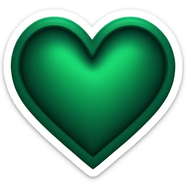 Dark green heart in iphone design sticker