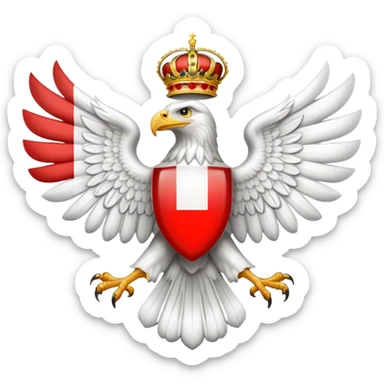 Austrian flag with the imperial eagle  sticker