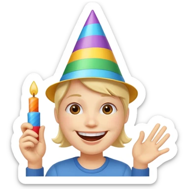 Emoji  (précisément celui-ci😅i)qui fête anniversaire  sticker