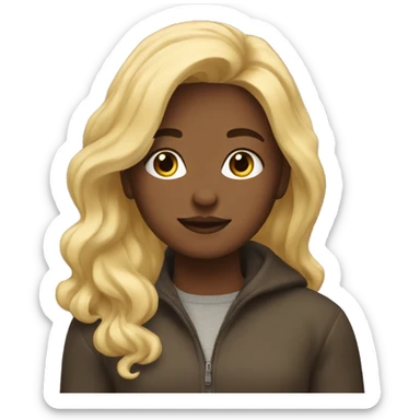 autumn girl with blonde hair sticker