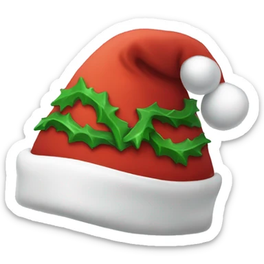 Christmas hat for Santa Claus sticker