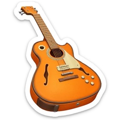 orange Guitar Case sticker