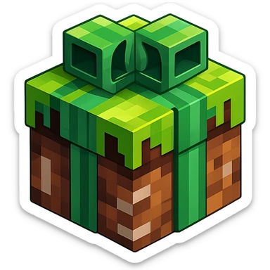 Remove the background so the gift box is isolated on a transparent PNG with no background. sticker