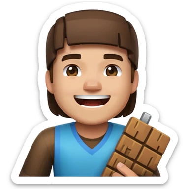 Emoji mdr with it is minecraft player sticker