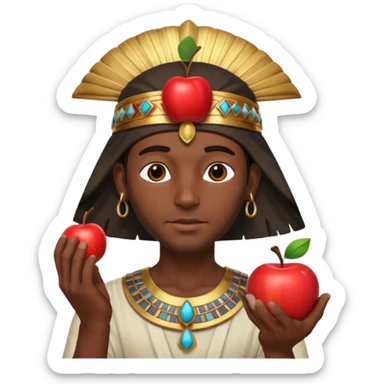 farao in egypt man apple  sticker
