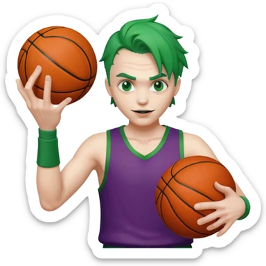 joker spinning ball on finger sticker