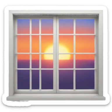 Sunset from the window sticker