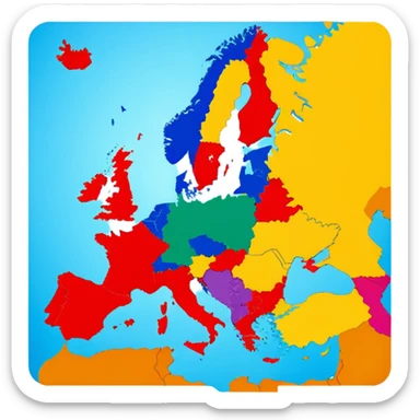 Map of Europe  sticker
