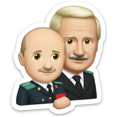 Putin and Lukashenko sticker
