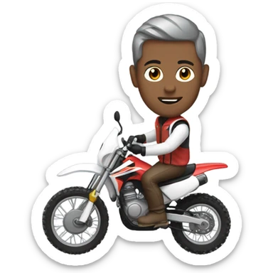 White male on a beta dirt bike  sticker