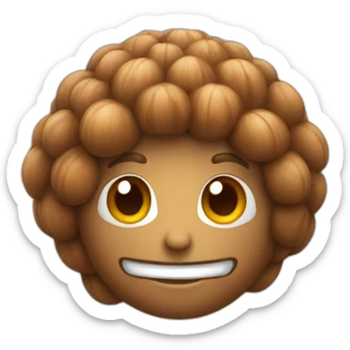 A hazelnut head sticker