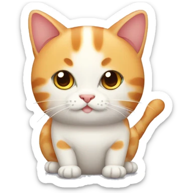 fish ball cat sticker