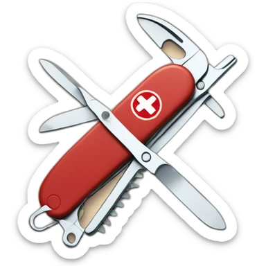 Swiss army knife sticker