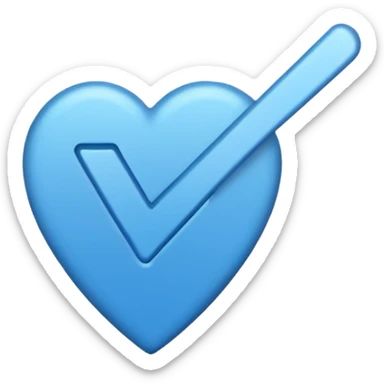 BLUE TICK white background sticker