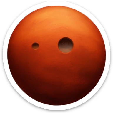 Vibrant red planet sticker