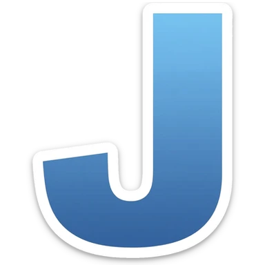 Letter J sticker