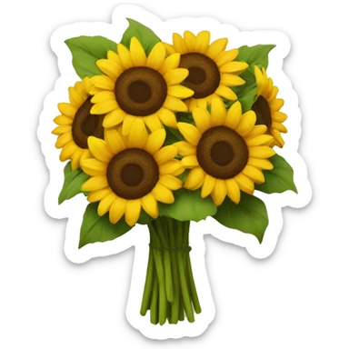 Sunflower bouquet  sticker