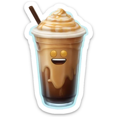 Big iced coffee with caramel  sticker