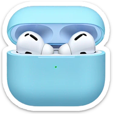 Light blue AirPod pros case sticker