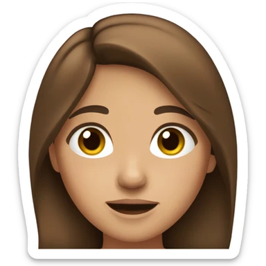Brown hair girl with brown eyes and Spanish speaker sticker