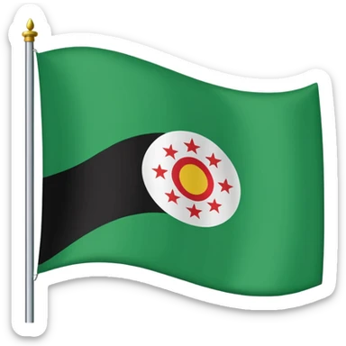 Just do a simple flag I want to put in my bio. Have u seen the panjshir flag do that it’s not in the emojis but make it exactly like the picture don’t add anything else. something on the middle search it up and make it in a shape of flag like the emojis no it’s goes like green on  sticker