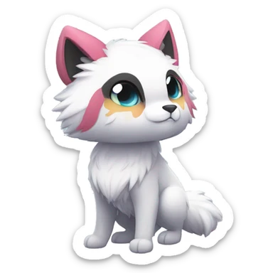 High quality Cute Cool Kawaii edgy Pretty Chibi Fur-Sona Colorful Fakemon Full Body sticker