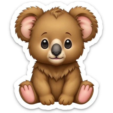 a lions mane on a Baby koala bear 🐨🦁 sticker