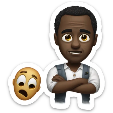 A hyper realistic version of a horror movie called the diddy  sticker