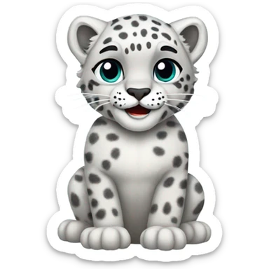 Snow leopard  sticker