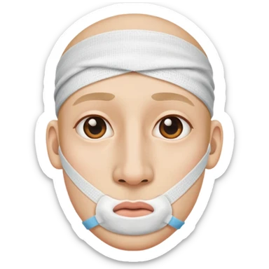 a big nose with a bandage on it (no face)
 sticker