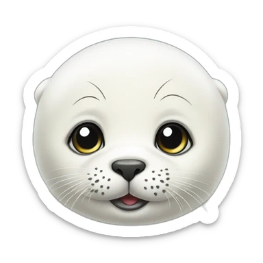white-baby-seal sticker