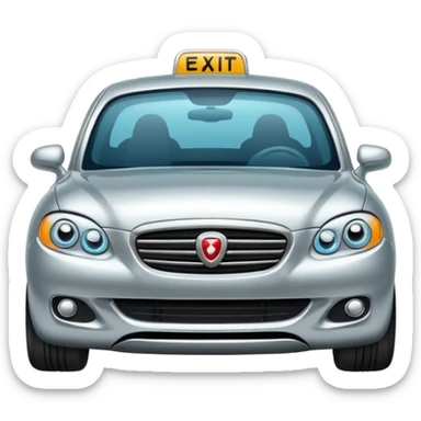 exit and entry on car icon sticker