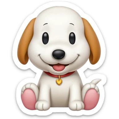 Drooling snoopy sticker