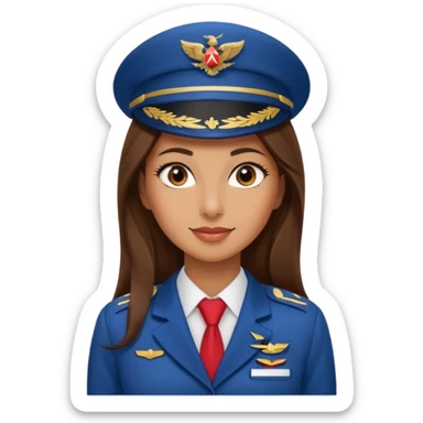 Stewardess Emirates with loung hair sticker