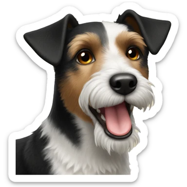 Black fox terrier  sticker