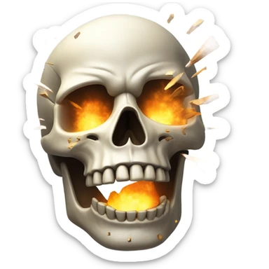 Skull explosion sticker