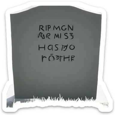 Gravestone with the text “rips.lol” sticker