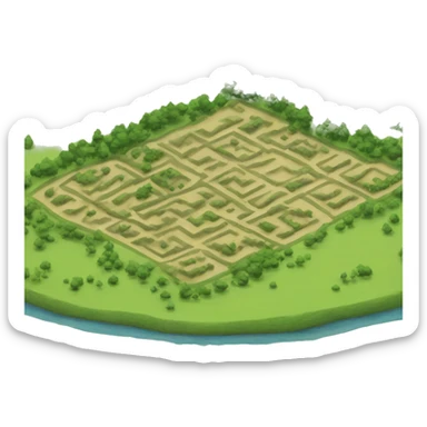 land plot with clear boundaries sticker